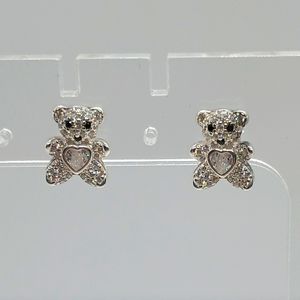 Bear Earrings Studs .925 silver